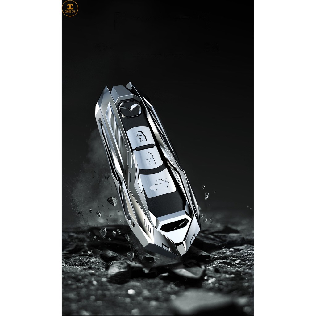 Ốp bảo vệ khóa cho xe Mazda 2, Mazda 3, Mazda 6, CX5, CX8, CX9 ...hợp kim kẽm mạ crom siêu sáng bóng