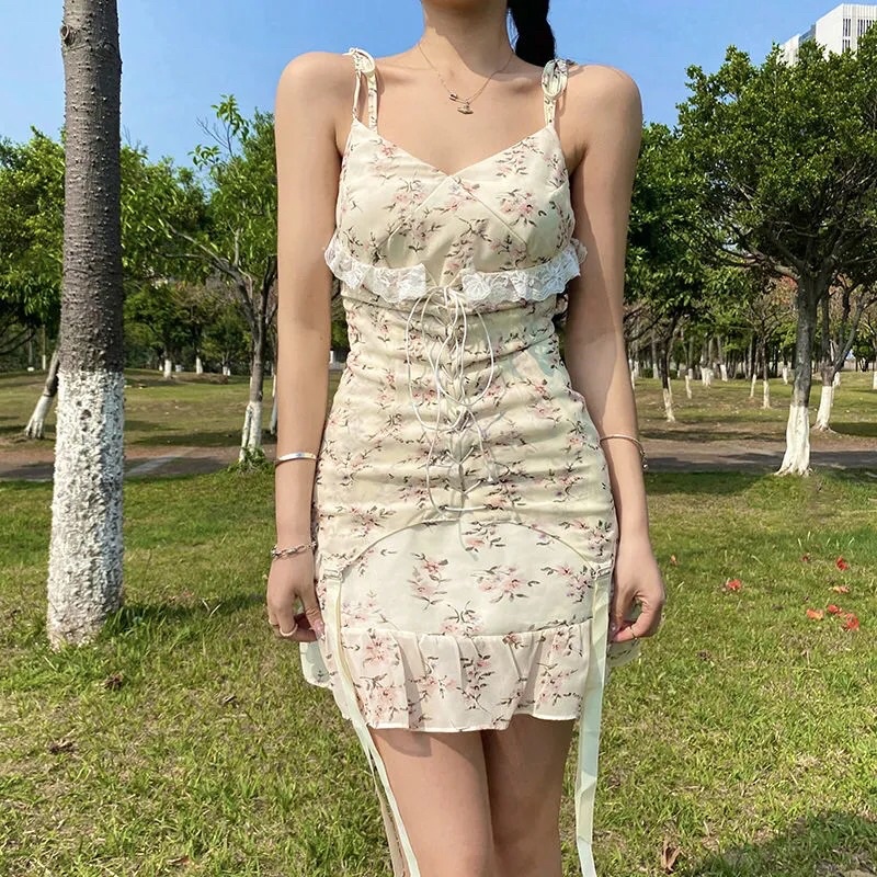 Đầm, Váy Hai Dây Hoa Nhí Phong Cách VinTage Hàng Quảng Châu Siêu Đẹp (Ảnh thật ở cuối) | BigBuy360 - bigbuy360.vn