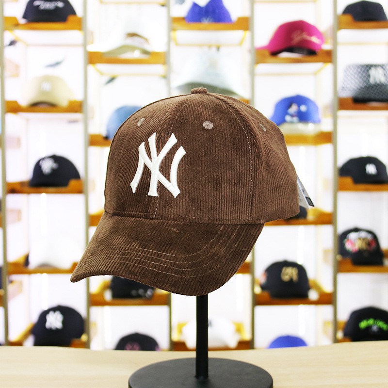 Mũ lưỡi trai NY Boston nhung tăm nhiều màu