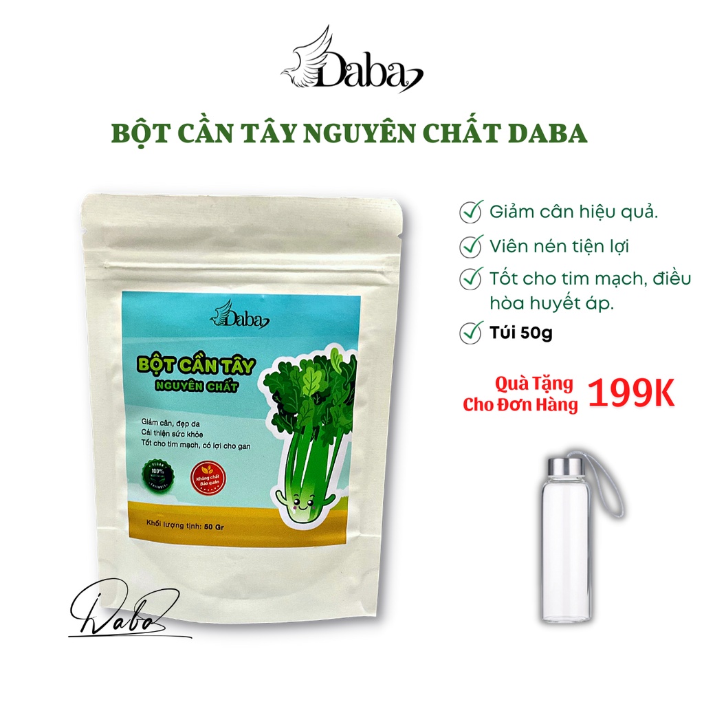 Bột Cần Tây Nguyên Chất Daba Túi 50g giảm cân hiệu quả