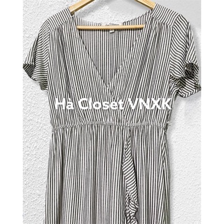 Đầm Maxi Kẻ Sọc Xuất Dư