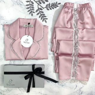 Bộ ngủ mặc nhà lụa pijama thiết kế chất đẹp