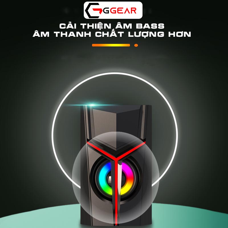 Loa máy tính Ggear Bonks DX19 loa vi tính mini để bàn gaming led siêu bass cho laptop pc điện thoại smartphone tv