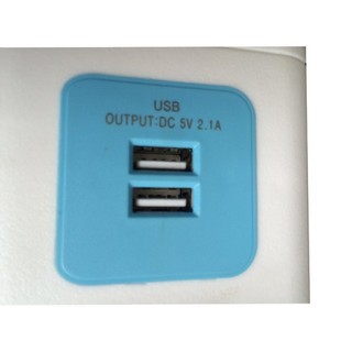 Ổ Cắm Điện COMET CES6703 (7 lỗ cắm + 2 cổng USB) (Xanh dương nhạt)