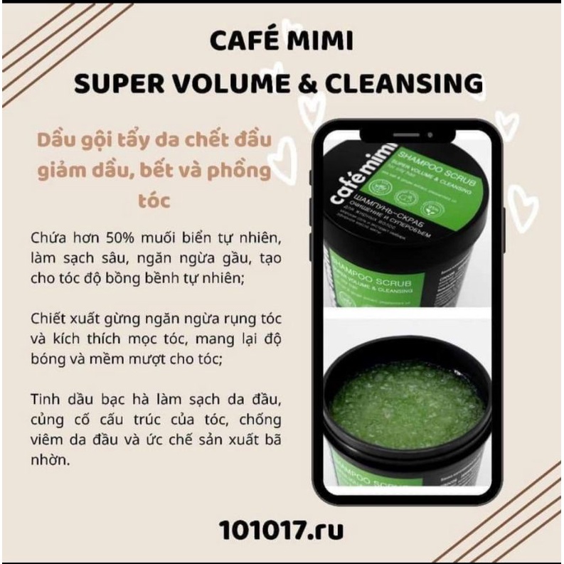 Tẩy Tế Bào Chết Da Đầu Cafe Mimi