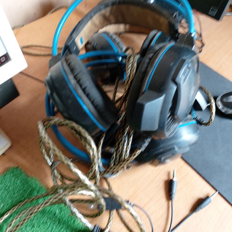 Tai nghe có dây cũ có mic chuyên dùng học online trên máy tính - Headphone xịn