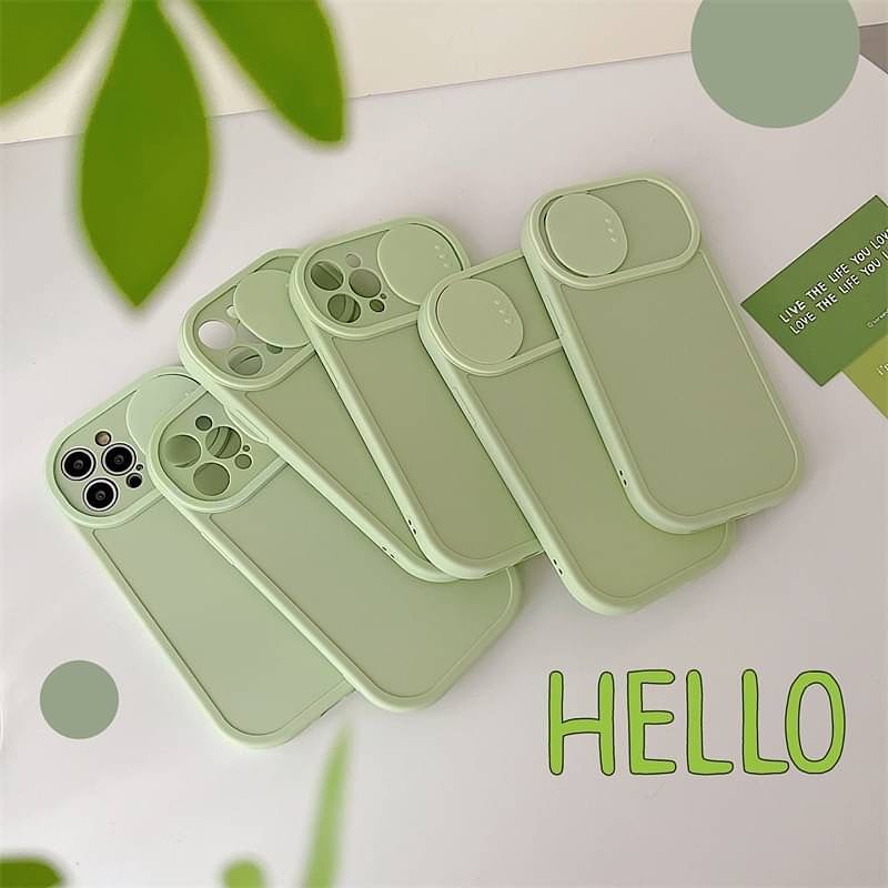 Ốp lưng iPhone Nắp Trượt Bảo Vệ Camera Màu Pastel cho iPhone 13 Pro Max 12 Pro Max 11 Pro Max - MIKA STUDIO