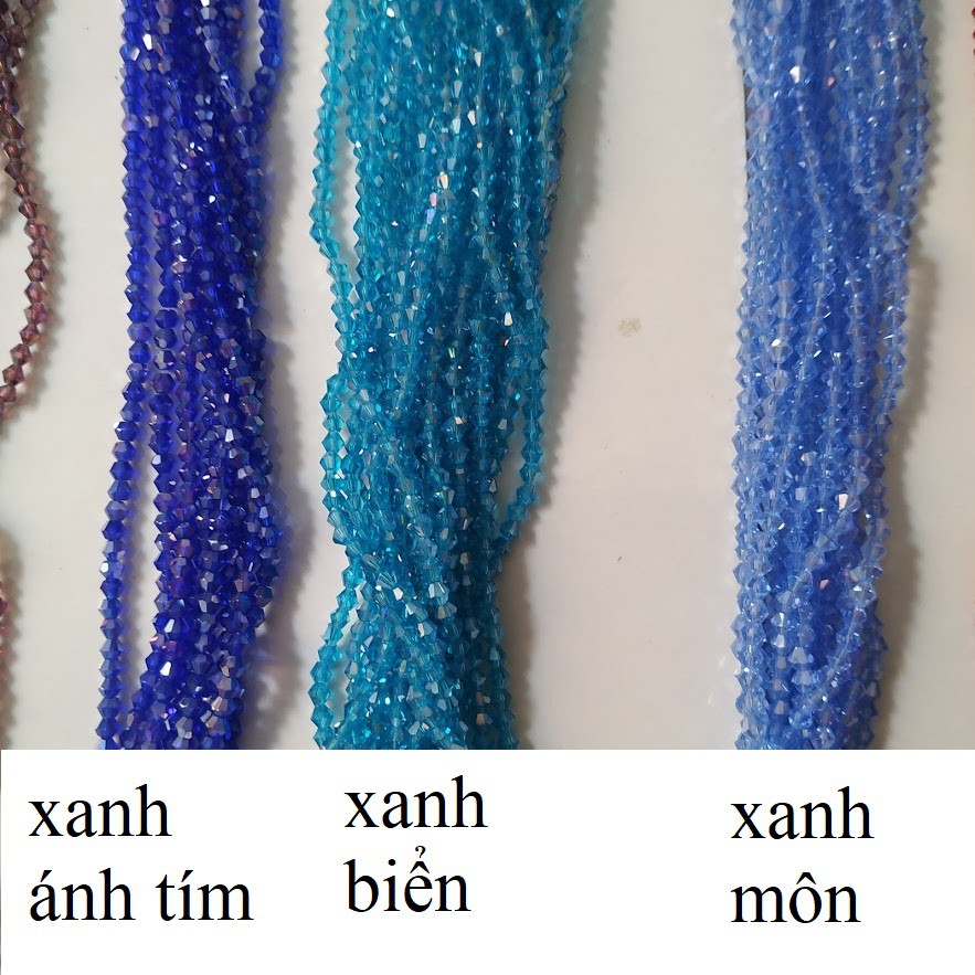 1 dây hạt pha lê thoi 4mm khoảng 100 hạt (Phần 2/2) - Nguyên liệu handmade, trang trí