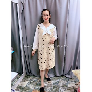 Váy bầu thiết kế chấm bi