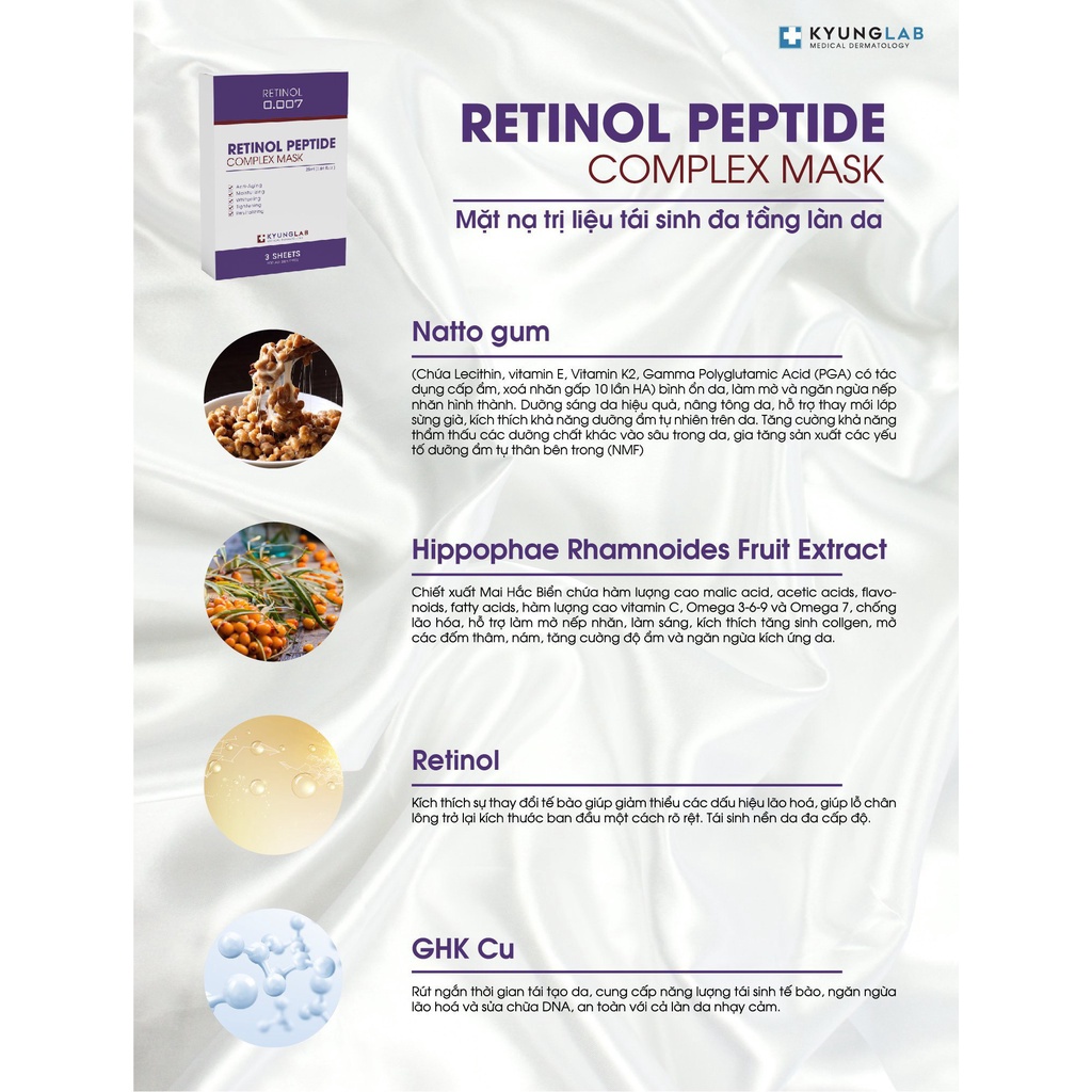 Mặt nạ retinol kyung lab trẻ hoá, làm sáng da, tăng sinh collagen- Út store
