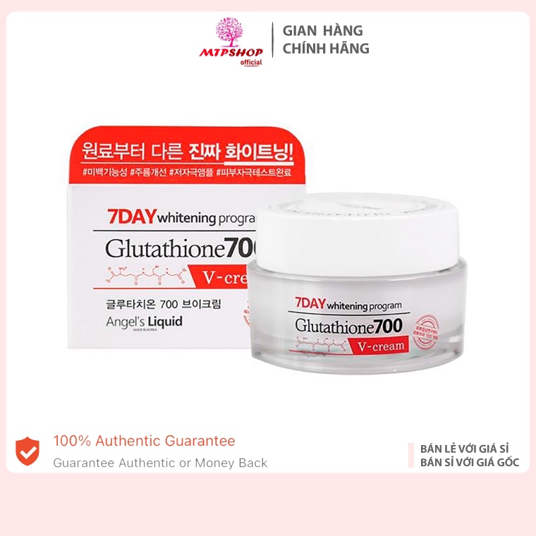 Kem Dưỡng Da Angel's Liquid 7Day Whitening Program Glutathione 700 V-cream