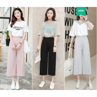Quần ống rộng xếp ly cho nữ