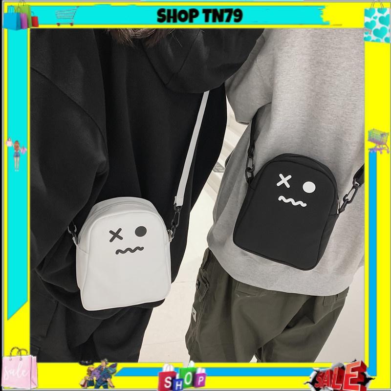 Túi đeo chéo nam nữ vải canvas cá tính đi chơi giá rẻ dễ thương TÚI &amp; BALO SHOP TN79