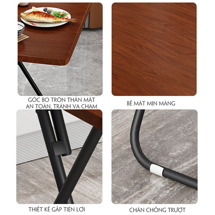 Bàn Ăn, Bàn Cafe 2 Mảnh Vuông 80x80cm  Gấp Gọn Tiện Lợi Đa Chức Năng BETA HOME b028-8 | BigBuy360 - bigbuy360.vn