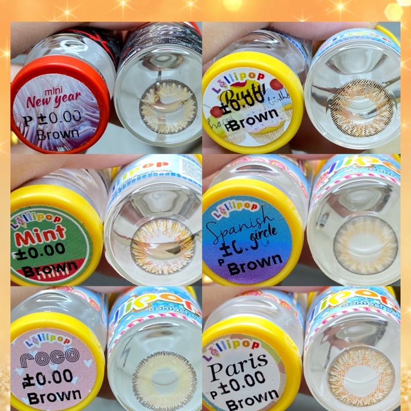 50 mẫu lens nâu không độ hot hit size vừa 14,5mm (album2)