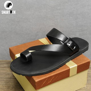Dép da SMARTMEN màu đen DD-04Đ