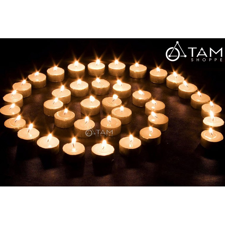 [CHÁY 4H - KHÔNG SÁP THỪA] Nến Tealight không khói không mùi cháy hơn 4 tiếng vỉ 100 viên