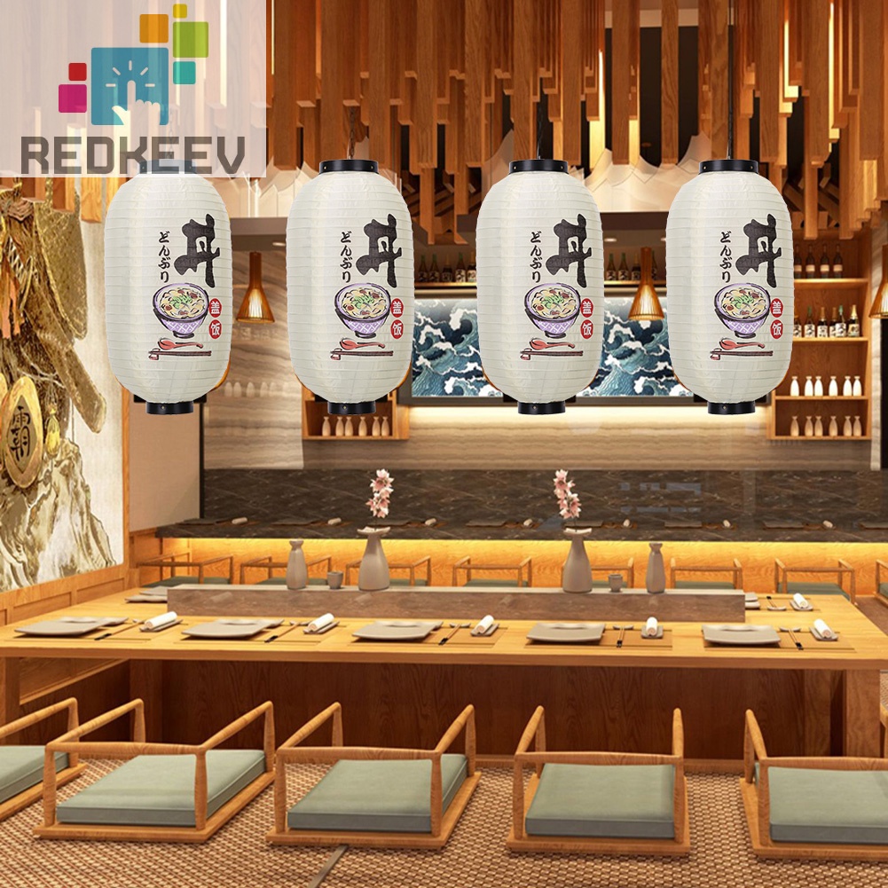 Lồng đèn vải 10 inch 25cm phong cách Nhật Bản dành cho trang trí quán bar