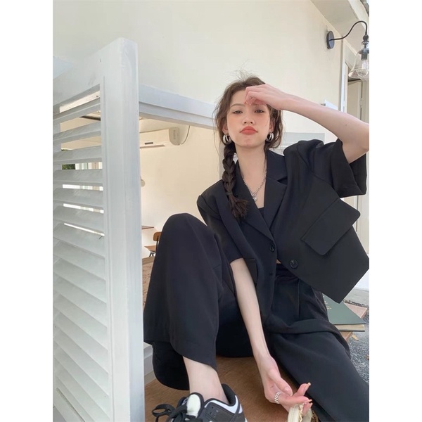 Áo vest blazer xanh lá trendy