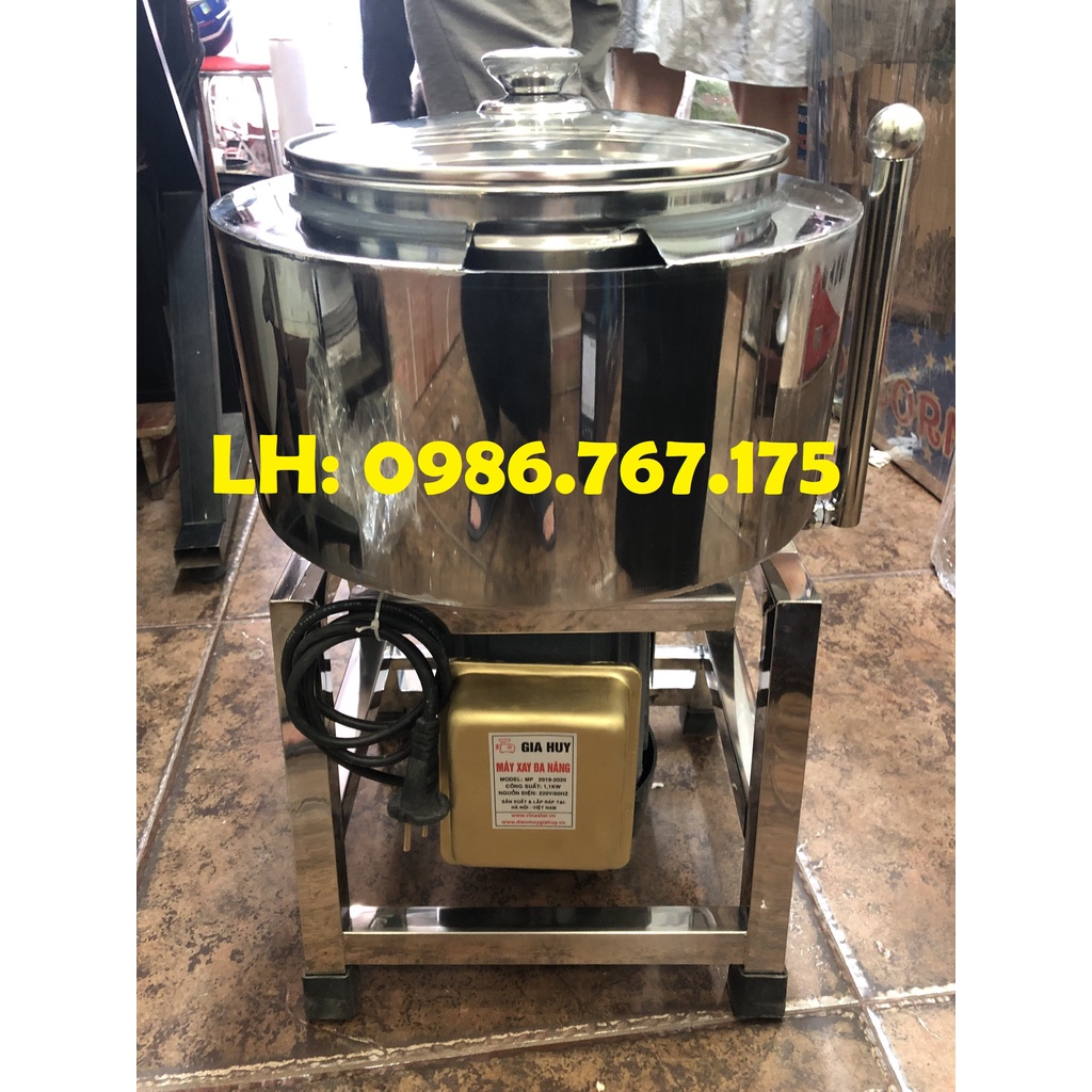 Cối xay chả cá , nồi xay giò sống nhuyễn mịn có bao đá lạnh xay liên tục