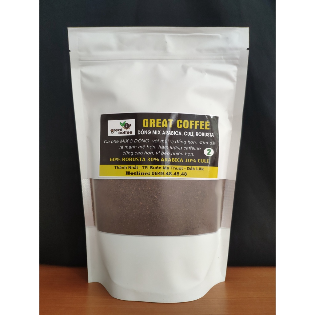 Cà Phê Mix Robusta - Arabica - Culi Lada Farm (Túi 500Gram)