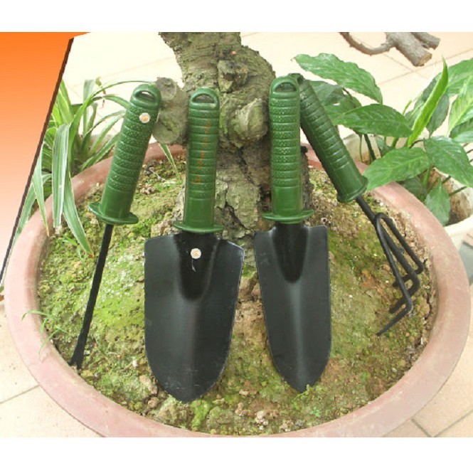 Bộ dụng cụ làm vườn 4 món - thép xanh - HV Store SZ674