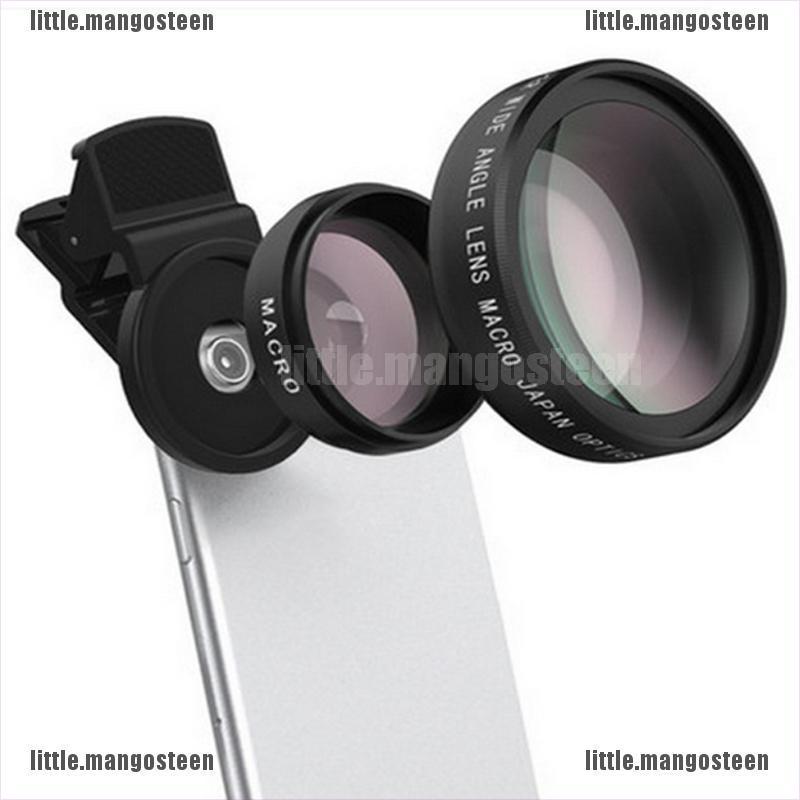 [Mango] Universal 2in1 Clip On Camera Lens Kit Fisheye Wide Angle Macro For Cell Phone