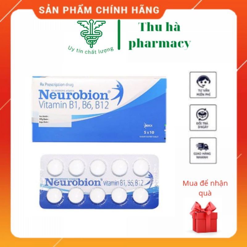 ( CHÍNH HÃNG ) Neurobion (Vitamin B1 - B6 - B12) hộp 50 viên