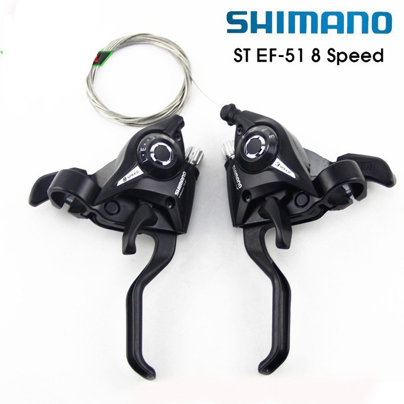 Tay đề bấm xả xe đạp 3x8 Speed SHIMANO