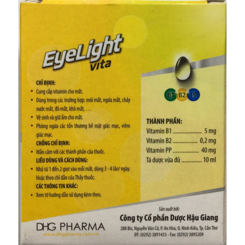 Dung dịch nhỏ mắt Eyelight  Lọ 10ml