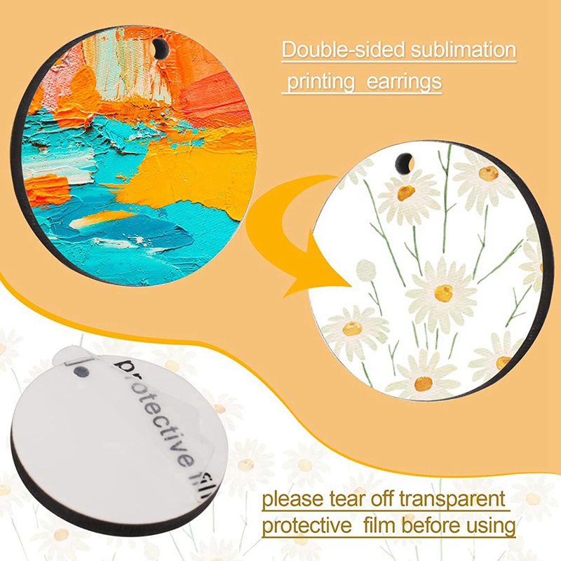 60Pcs Sublimation Blank Earrings, Earrings Heat Transfer, Unfinished Earring with Hooks for DIY Sublimation Accessories