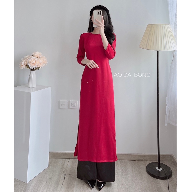 Áo dài suông cổ tròn thiết kế phong cách vintage GIÁ XƯỞNG&amp; FREE SHIP đi chùa,đi chụp ảnh( Size đọc phần mô tả)