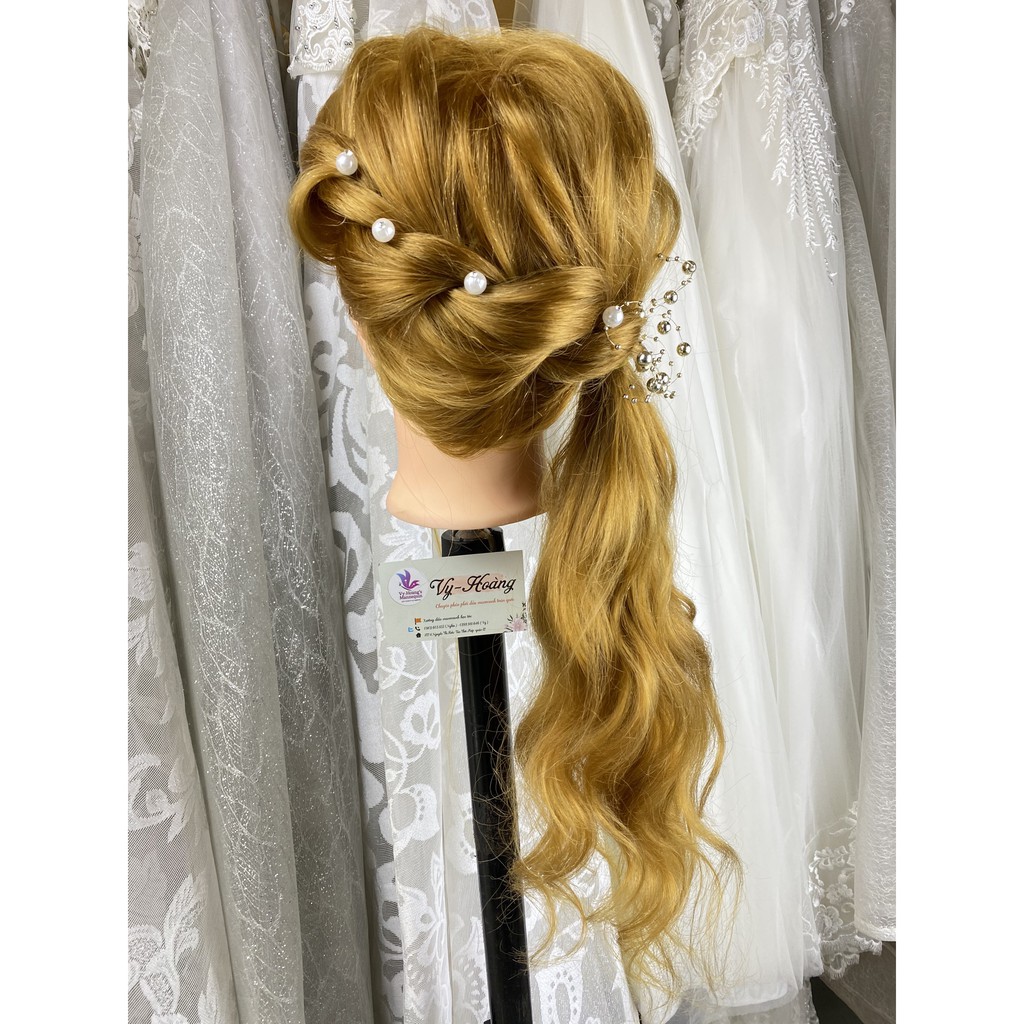 Đầu manocanh 75% tóc thật