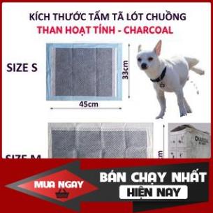 Tã lót chuồng cho chó mèo thú cưng, lót lồng khay vệ sinh, sàn xe charcoal than carbon hoạt tính(Miếng lẻ)