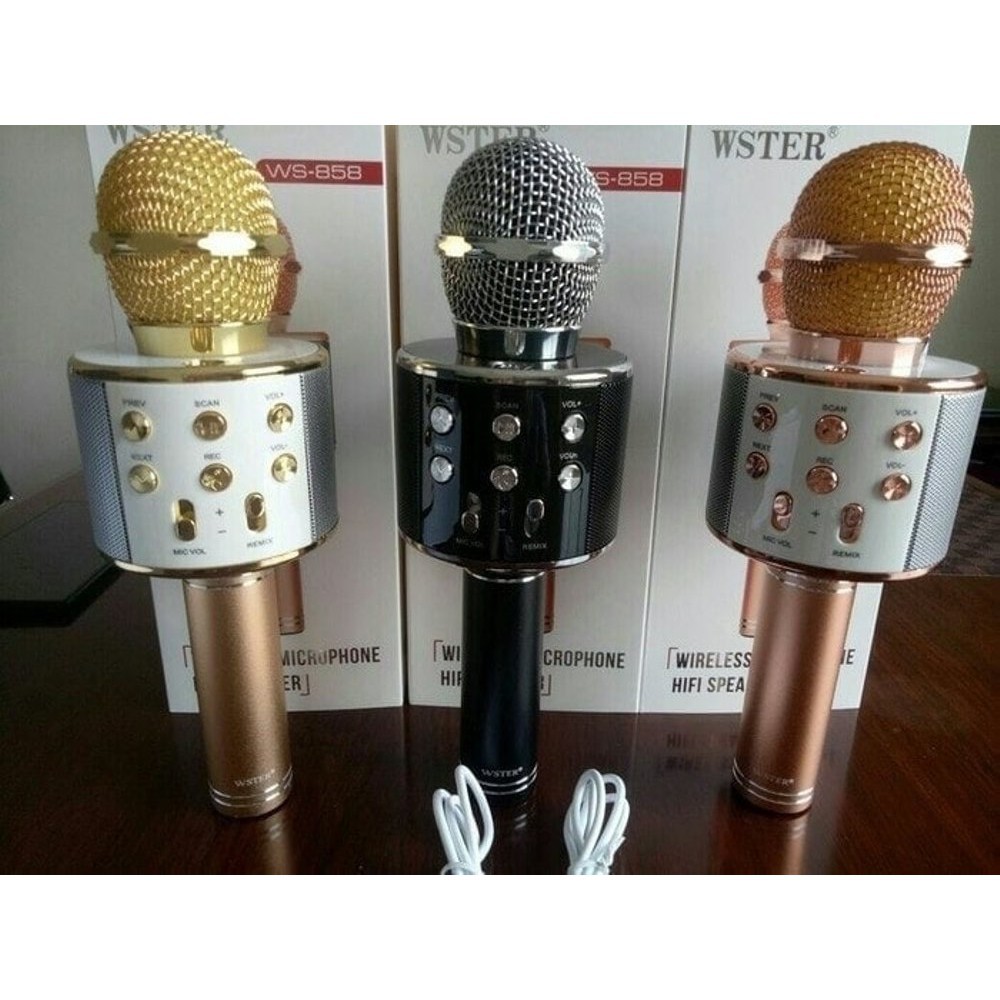 Micro Karaoke WS858 Đa năng Thế hệ MỚI NHẤT - Giao Màu Ngẫu Nhiên