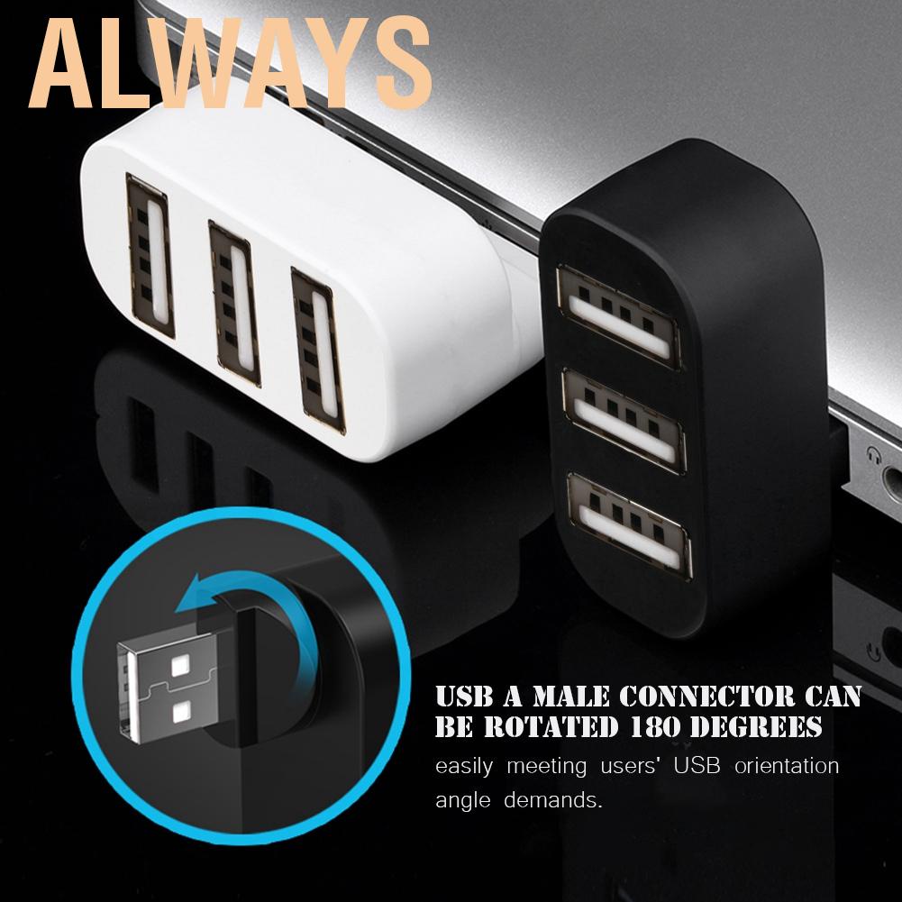 Hub kết nối 3 cổng USB 2.0 chuyên dụng cho PC Notebook Laptop