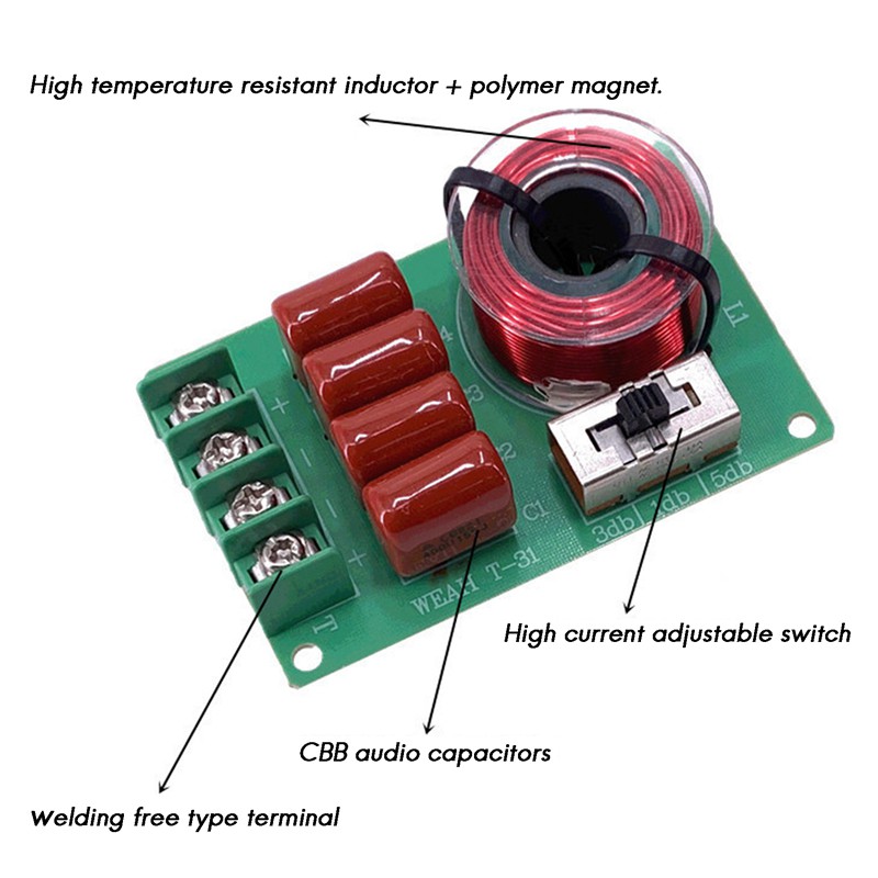 Bộ Chia Tần Số Âm Thanh Hifi Cho Loa 2-16ohm