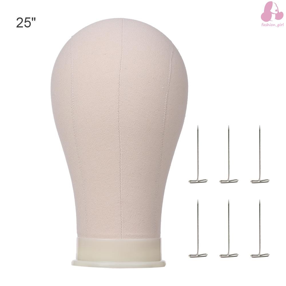 Đầu ma nơ canh bằng vải canvas 25" chuyên dụng để trưng bày tóc giả