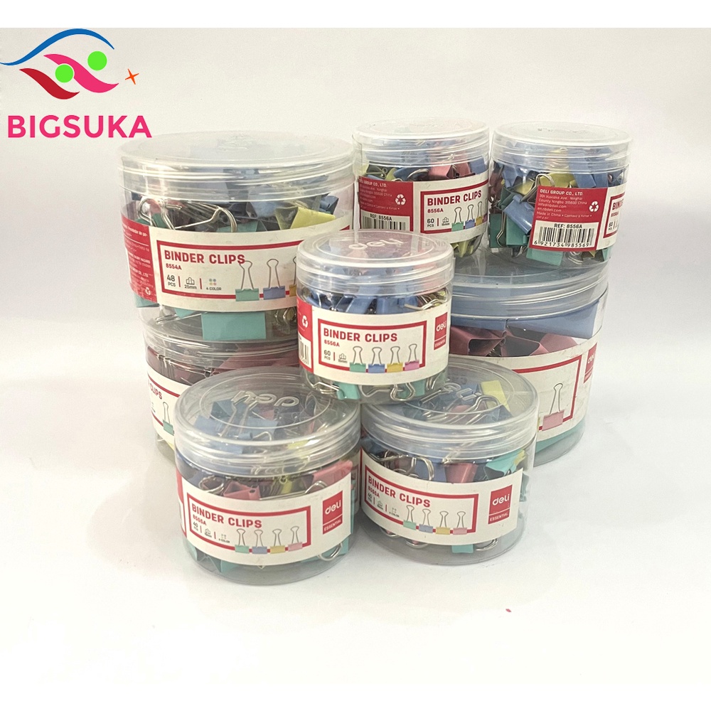 Kẹp bướm DELI nhiều màu kim loại nhỏ mini cute để bàn BIGSUKA