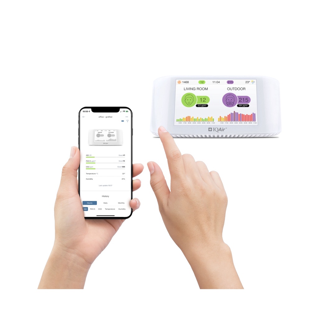 IQAIR AIRVISUAL PRO – Máy đo chất lượng không khí thông minh nhất thế giới