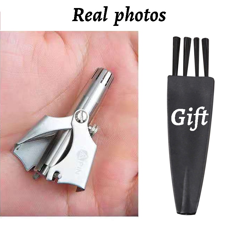 Dụng Cụ Tỉa Lông Mũi Thủ Công Bằng Thép Không Gỉ Có Thể Giặt Sạch Dành Cho Nam