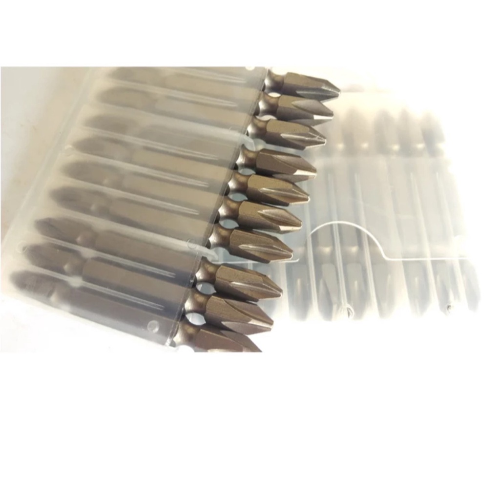 Mũi Vít 2 Đầu Ngắn 65mm Xi Nâu xám