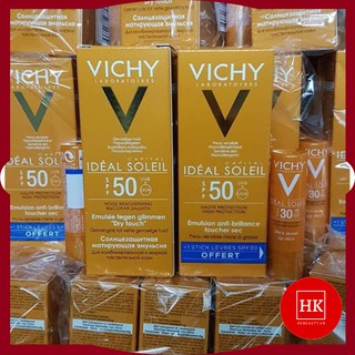KEM CHỐNG NẮNG VICHY IDEAL SOLEIL SPF 50 kèm son dưỡng