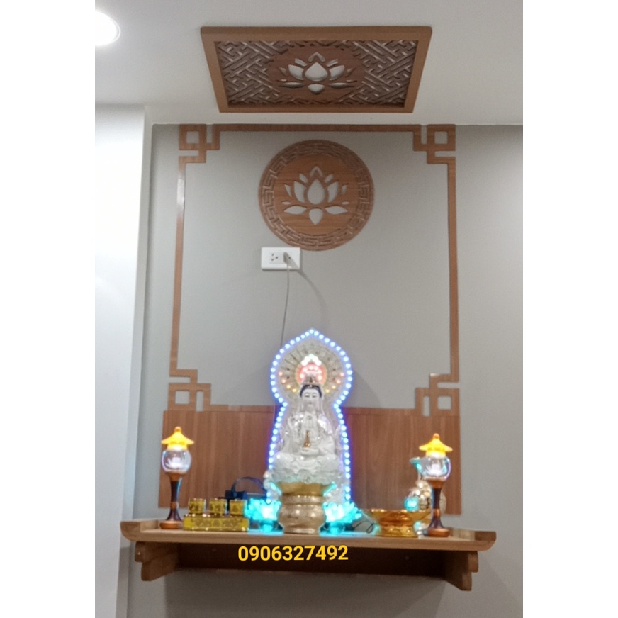 Tấm chống ám khói bàn thờ quan âm có hình hoa sen cực đẹp 40x60