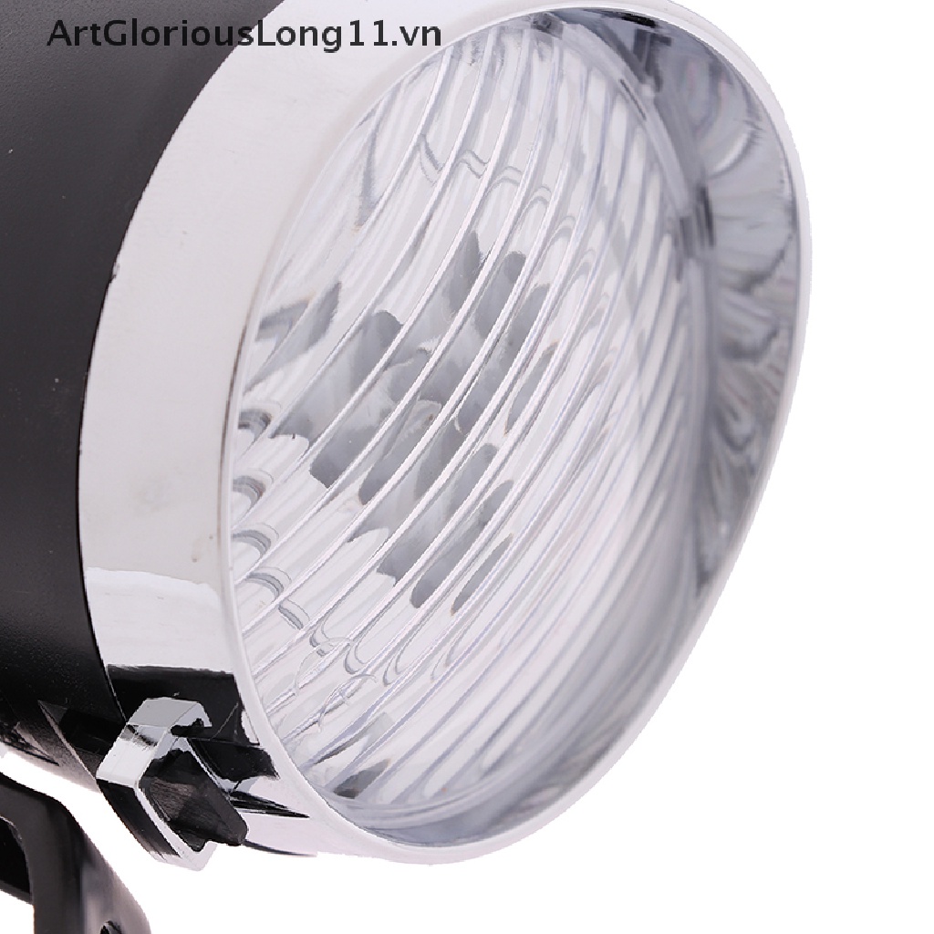 Đèn Pha LED 3 Bóng Gắn Phía Trước Xe Đạp Phong Cách Cổ Điển
