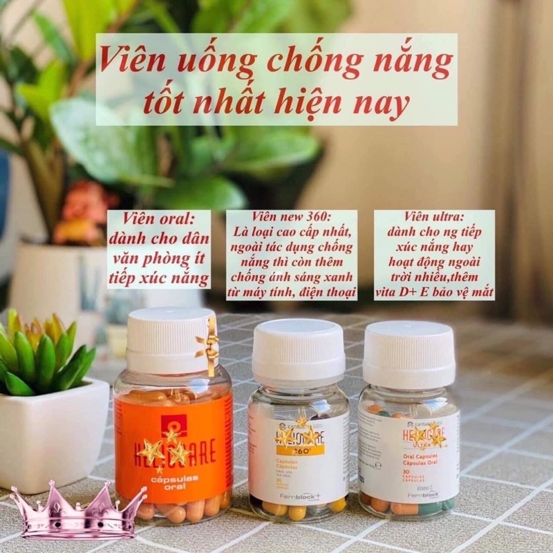 Viên uống chống nắng Heliocare Oral 60 viên