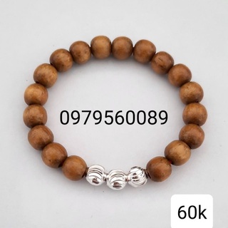Vòng dâu tằm 3 bi bạc cho bé sơ sinh