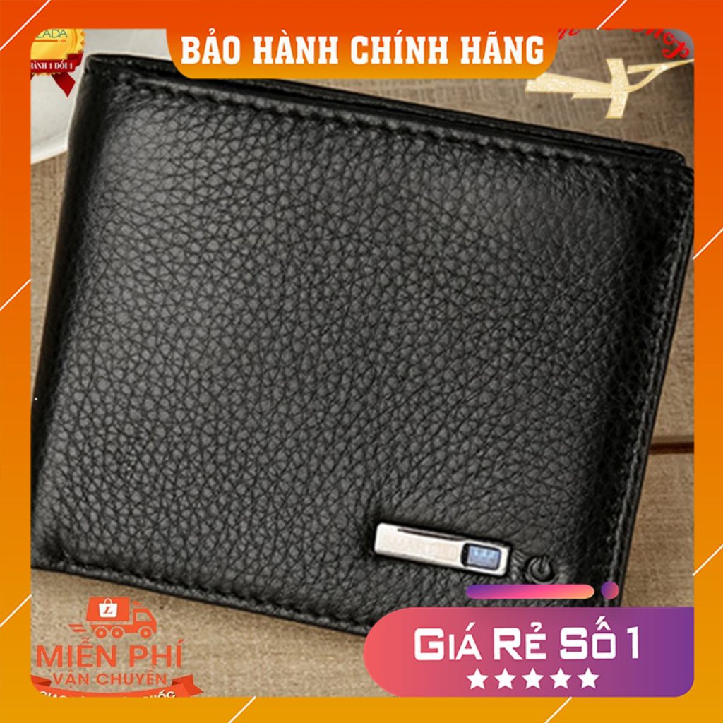 [ Hàng Chính Hãng ] Ví da bò thông minh cao cấp- ví cảnh báo chống trộm [ Giảm Giá ]