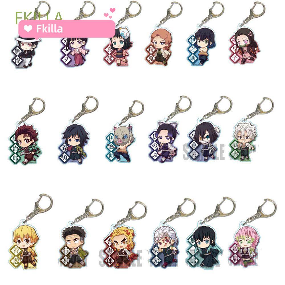 ☆FKILLA☆ Demon Slayer: Kimetsu no Yaiba Acrylic Keychain Keyring Cosplay Anime Tinh tế