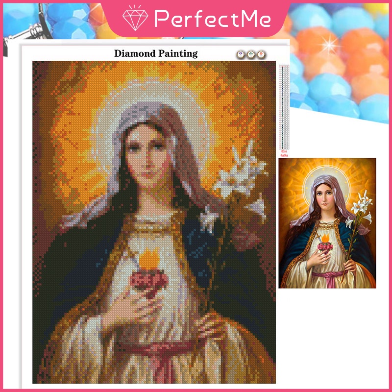 Bộ Tranh Đính Đá Tự Làm Hình Chúa Jesus 40x50cm